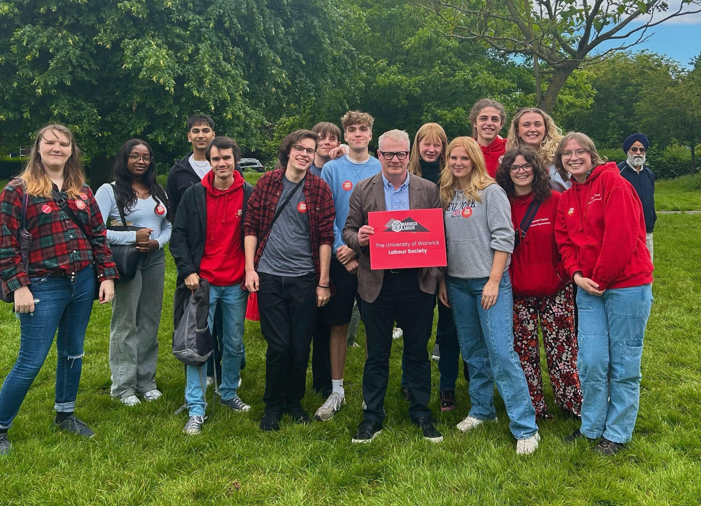 Warwick Labour Exec photographed with Labour West Midlands Metro Mayor, Richard Parker.